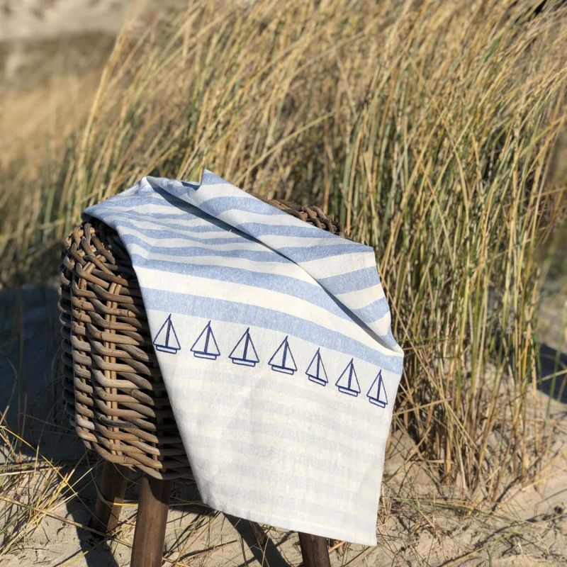 Friesisches Teehaus - Geschirrtuch 'Segelboote' - Strand