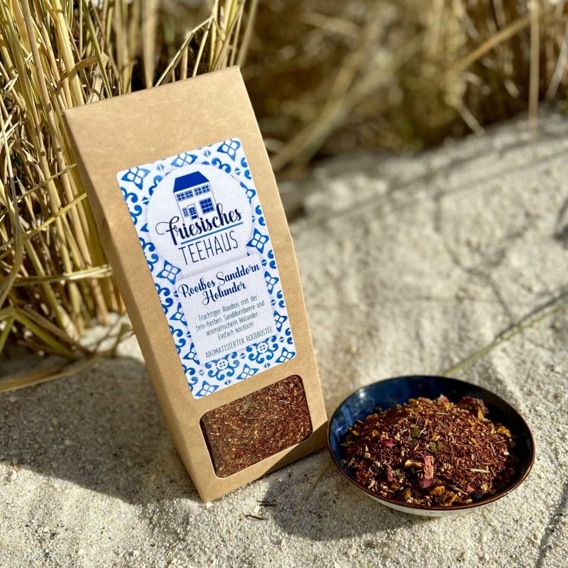 Friesisches Teehaus - Rooibos Sanddorn Holunder - Rooibostee - Strand