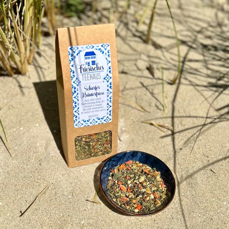 Friesisches Teehaus - Scharfer Kräuterfriese - Kräutertee - Strand