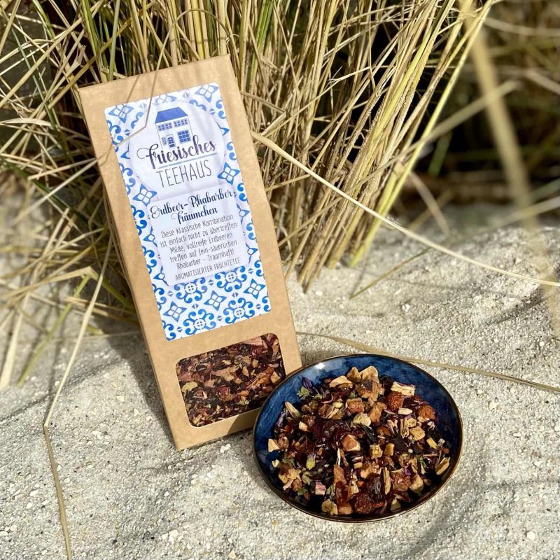 Friesisches Teehaus - Erdbeer- Rhabarber Träumchen - Früchtetee - Strand