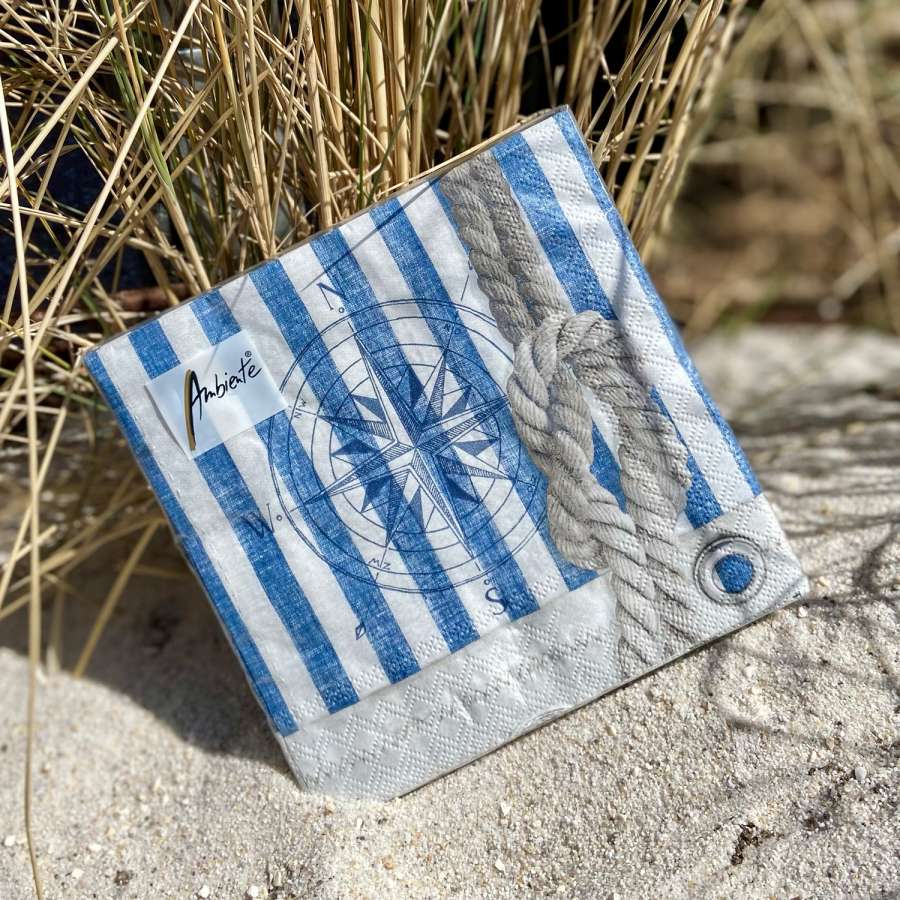 Papierservietten 'Deep Blue Sea Creatures' – 3-lagig, 33x33 Cm, Mit Marinen Motiven, Umweltfreundlich