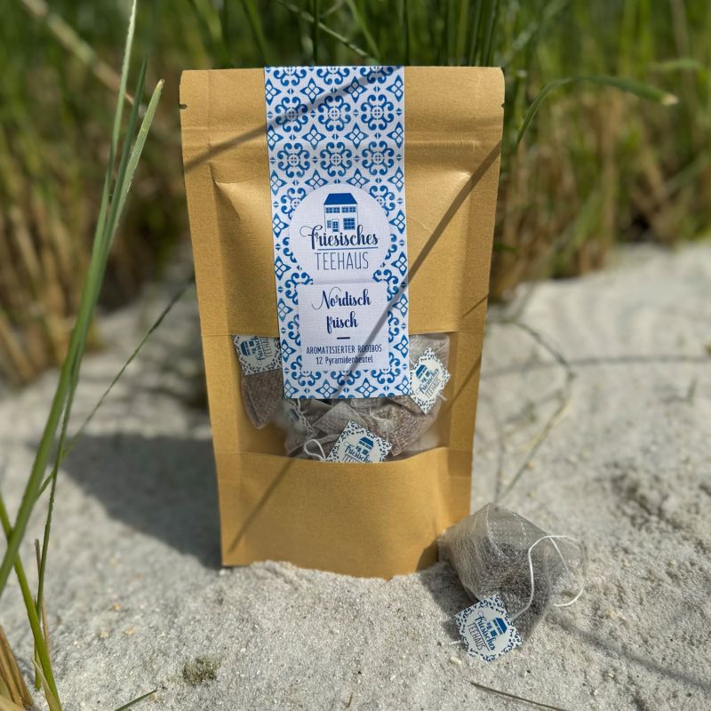 Friesisches Teehaus - Lemon Ingwer - Rooibostee - Pyramidenbeutel -Strand