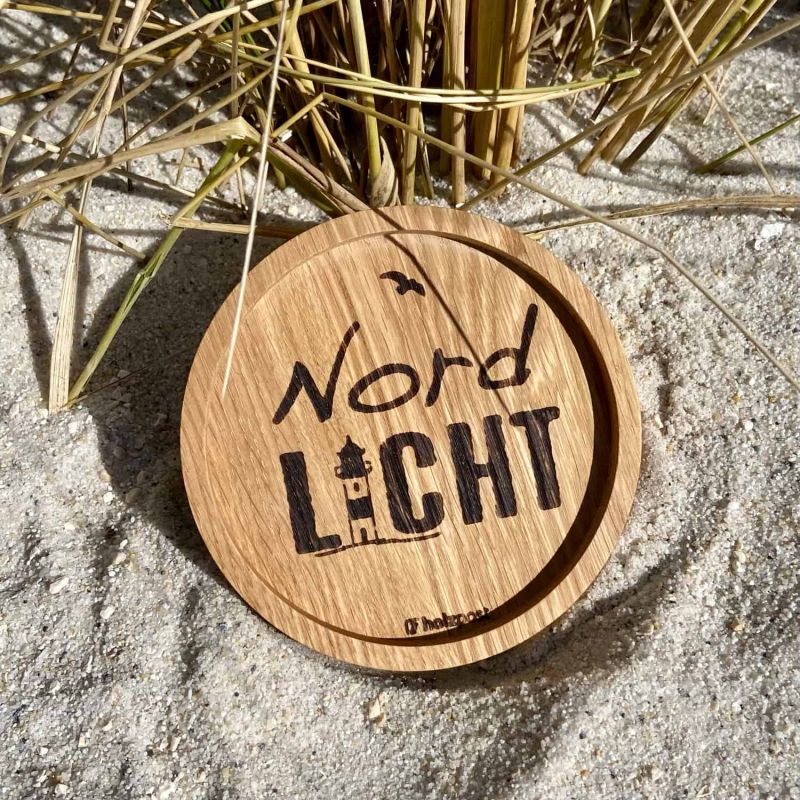 Friesisches Teehaus - Holzuntersetzer 'Nordlicht' - Strand