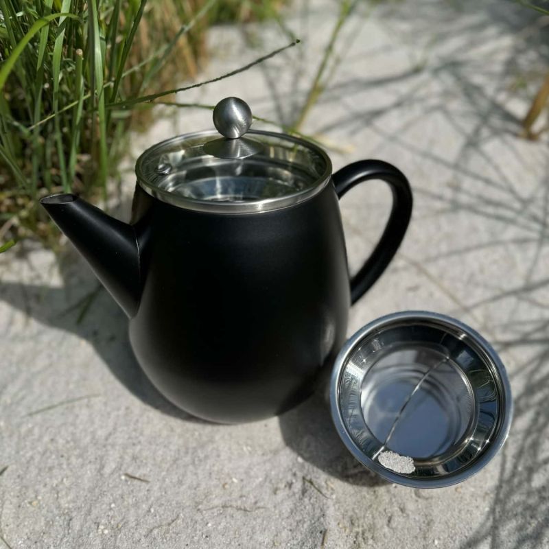 Friesisches Teehaus - Isolierkanne Duet Eva 1,1L - schwarz - Strand