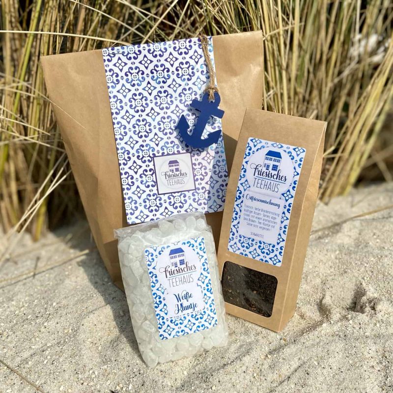 Friesisches Teehaus - Geschenktüte 'Typisch friesisch' - Strand