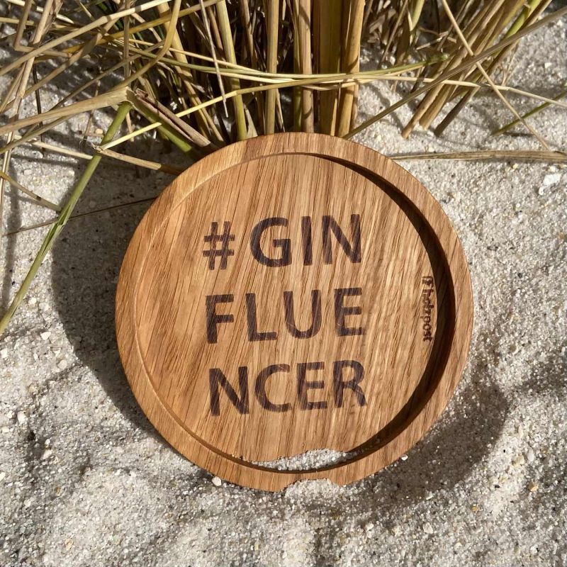 Friesisches Teehaus - Holzuntersetzer 'Ginfluencer' - Strand