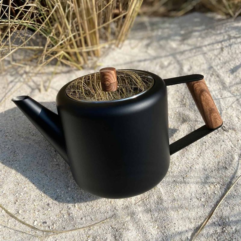 Friesisches Teehaus - Isolierkanne Boston 1,1L - mattschwarz - Strand