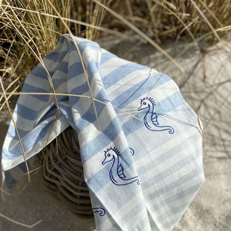 Friesisches Teehaus - Geschirrtuch 'Seepferdchen' - Strand